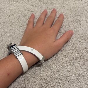 Dior White and Silver Star Bracelet
